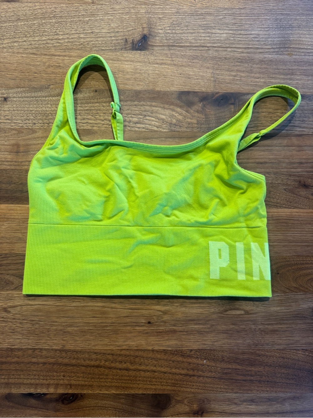 PINK Victoria's Secret Neon Lime Seamless Bralette